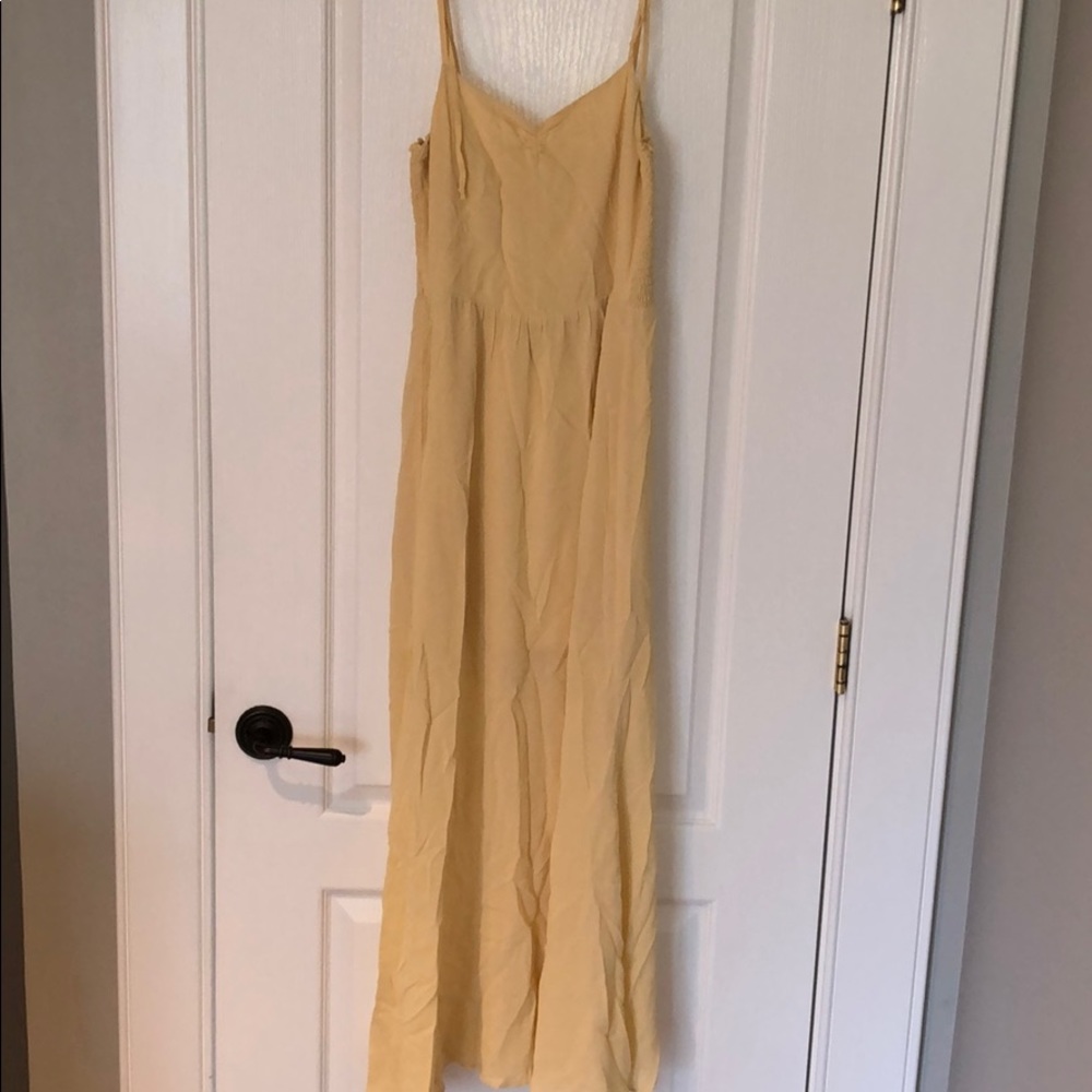 NWOT Reformation light yellow maxi dress